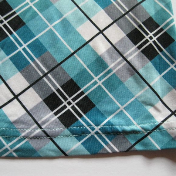 SmashGal Turquoise Plaid Mini Skirt - Picture 4 of 7